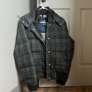American Eagle Large Plaid Coat Great Condition